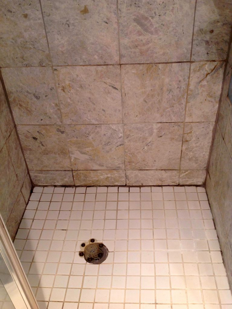 Before Shower Re-Grouting