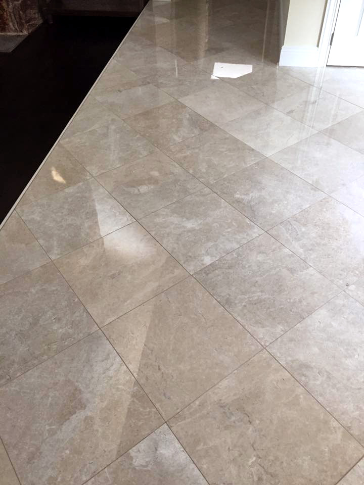 Marble Tile Floor Installation